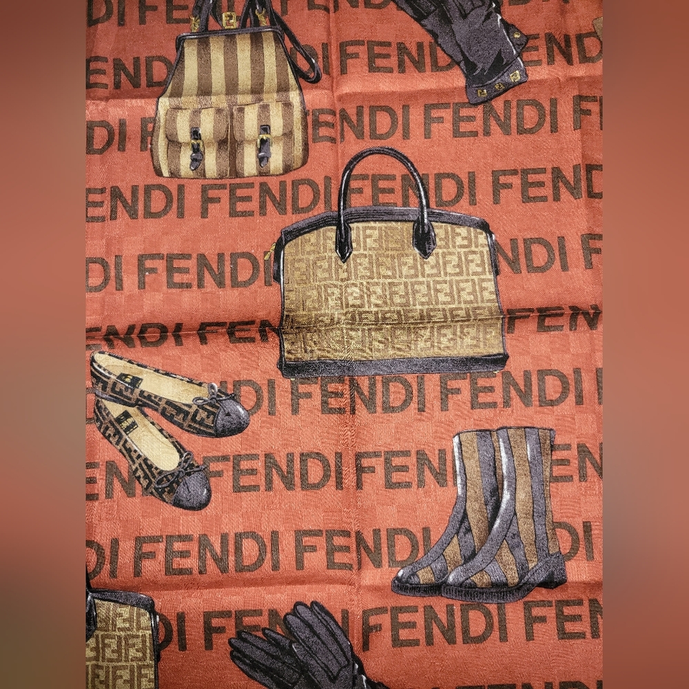 FENDI Vintage Scarf 19x19 - Picture 3 of 6